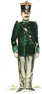 Naddozorce finanční stráže kolem roku 1848.